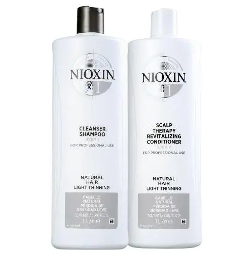 System 1 Therapy Thicker Fuller Natural Hair Light Tuning Kit 2X1000ml - Nioxin 1