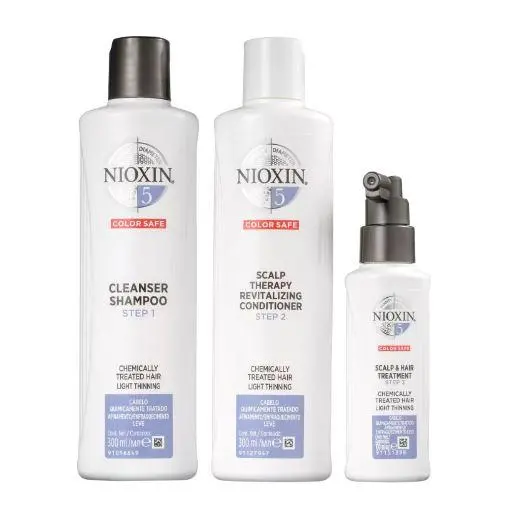 System 5 Chemically Treated Hair Light Tuning Treatment 3 Products - Nioxin 1