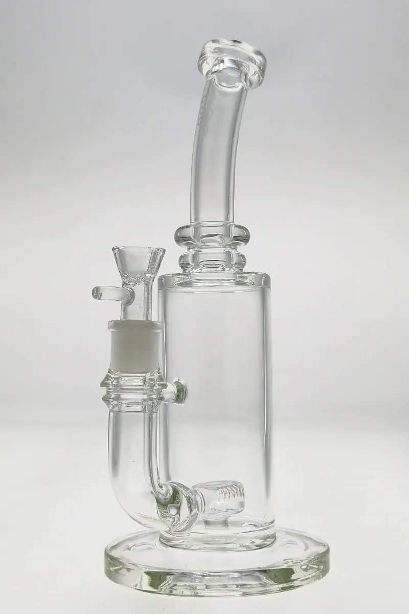 Tag - 12" Bent Neck Super Slit Puck Diffuser Dab Rig Bong 65X5mm (18Mm Female) 1