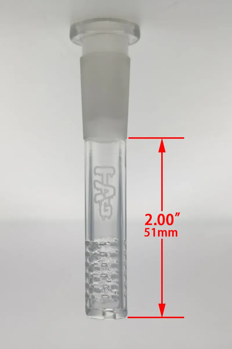 Tag - 14/10Mm 6 Row X 2 (36 Hole) Open End Gridded Super Slit Bong Downstem 3