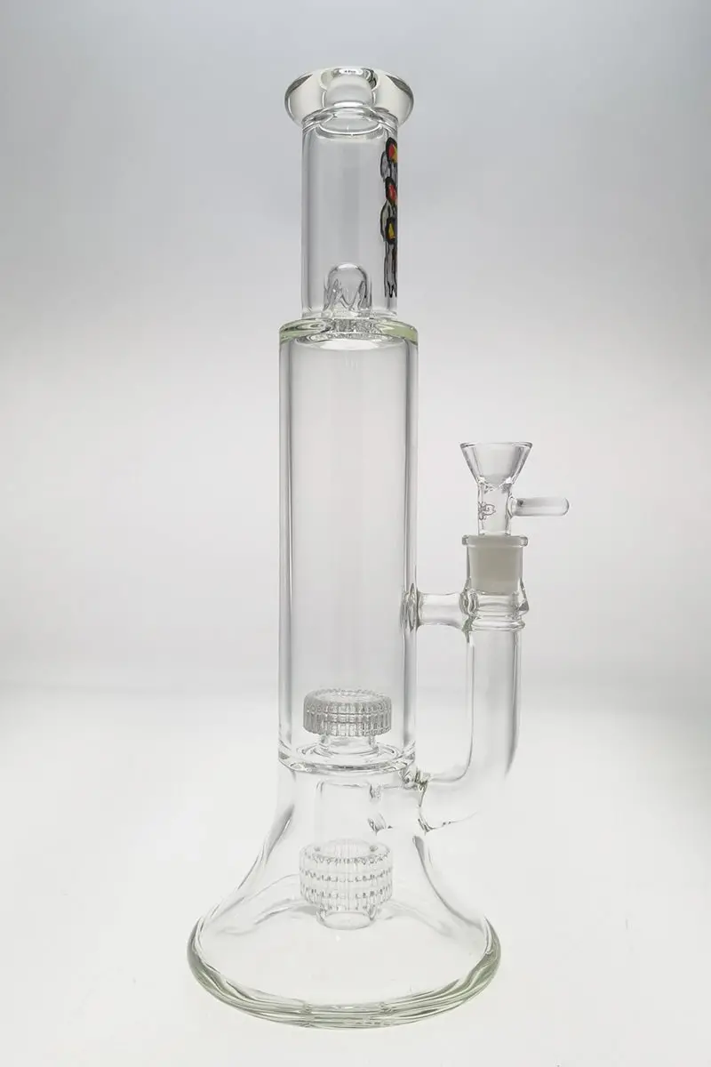 Tag - 14" Double Super Slit Matrix Bellow Dab Rig Bong 55X5mm (14Mm Female) 1