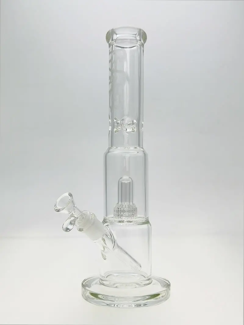 Tag - 15" Matrix Straight Tube Bong W/ 75X5mm Can - 18/14Mm Downstem (4.00") 1
