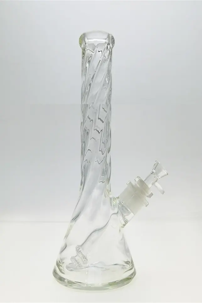 Tag - 16" Beaker Bong W/ Helical Rod 50X7mm - 28/18Mm Downstem (4.50") 1