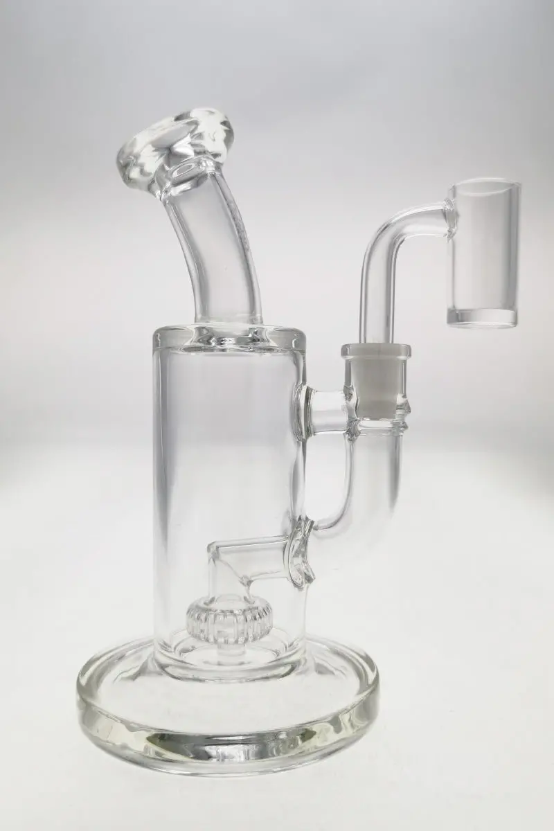 Tag - 6" Bent Neck Fixed Super Slit Ufo Diffuser Dab Rig 44X4mm (10Mm Female) 1