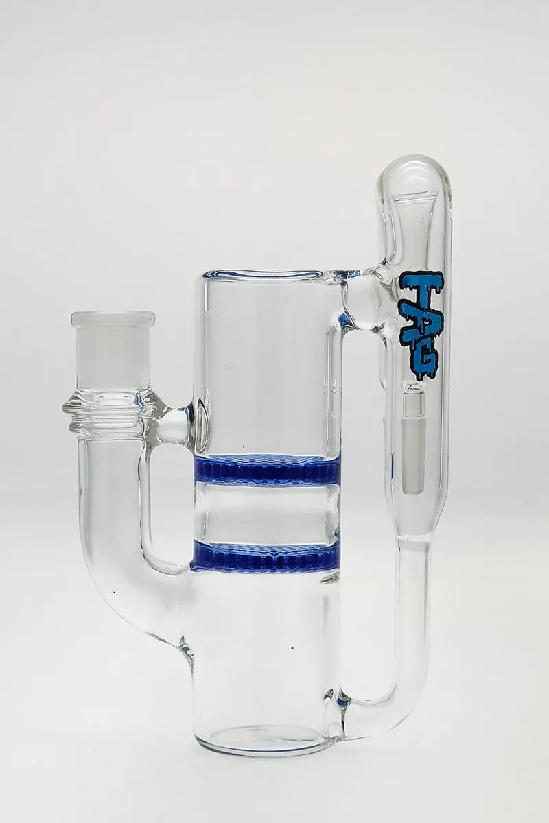 Tag - 8.25" Double Honeycomb Ash Catcher W/ Recycling E.C. 50X5mm (18Mm Male To 18Mm Female) 1