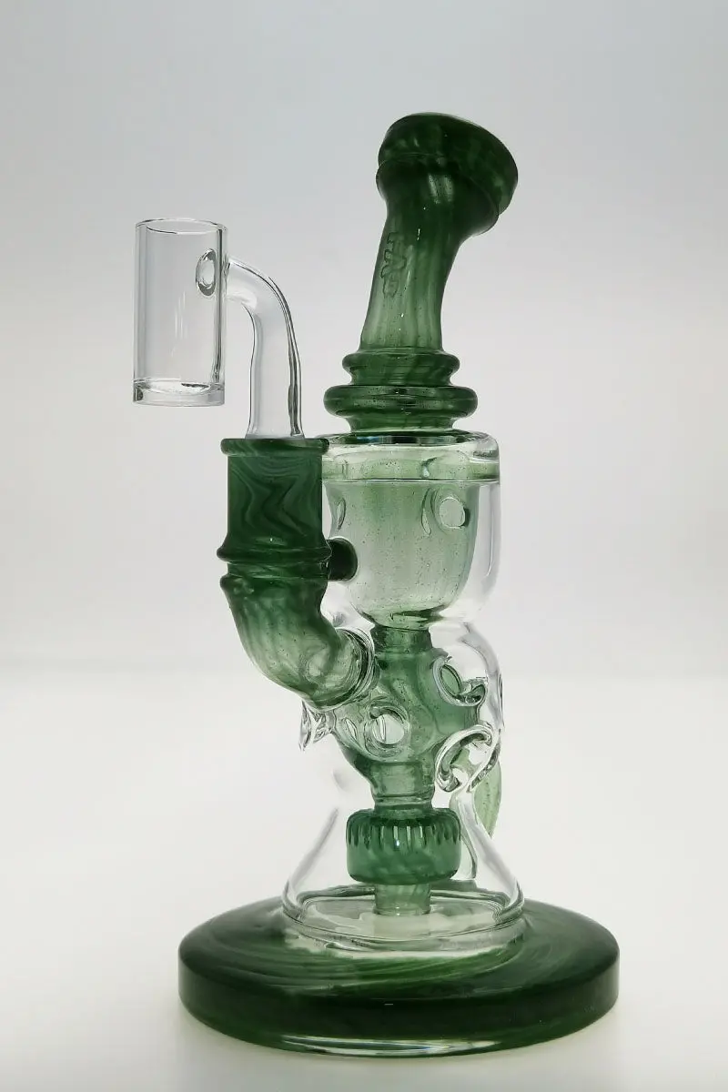 Tag - 8.5" Faberge Egg Klein Incycler (Recycler) Dab Rig W/ Super Slit Puck (14Mm Female) 2