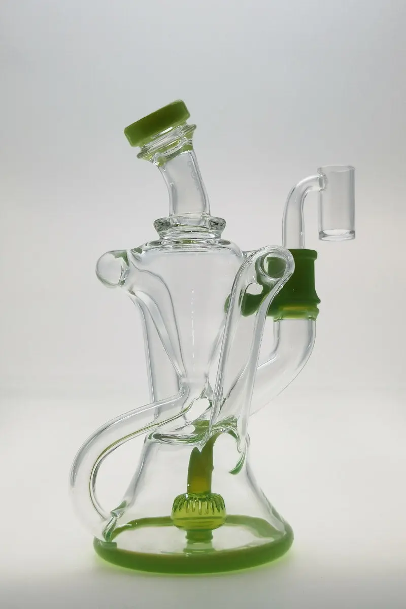 Tag - 9" Super Slit Donut Dual Arm Recycler Dab Rig (14Mm Female) 1