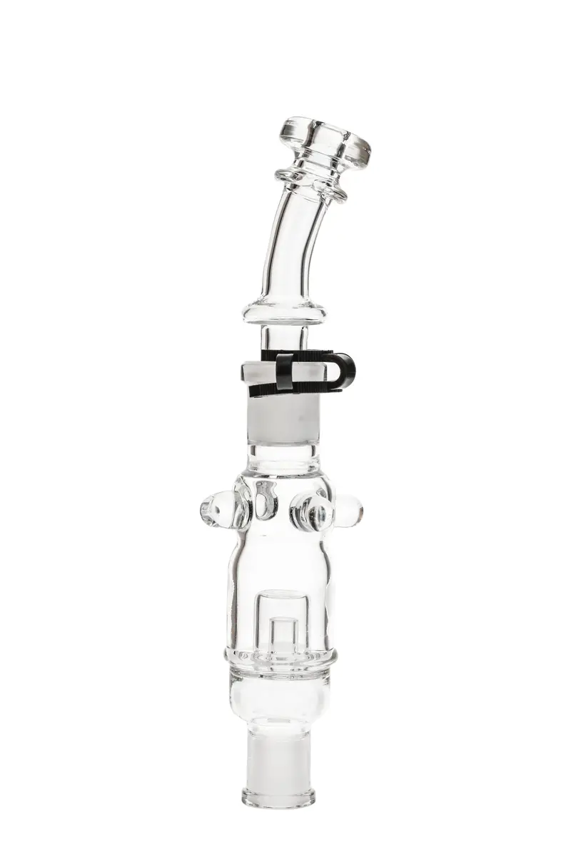 Tag - Bent Neck Errl Cannon Fixed 4 Hole Showerhead Bong - 14Mm Female 1