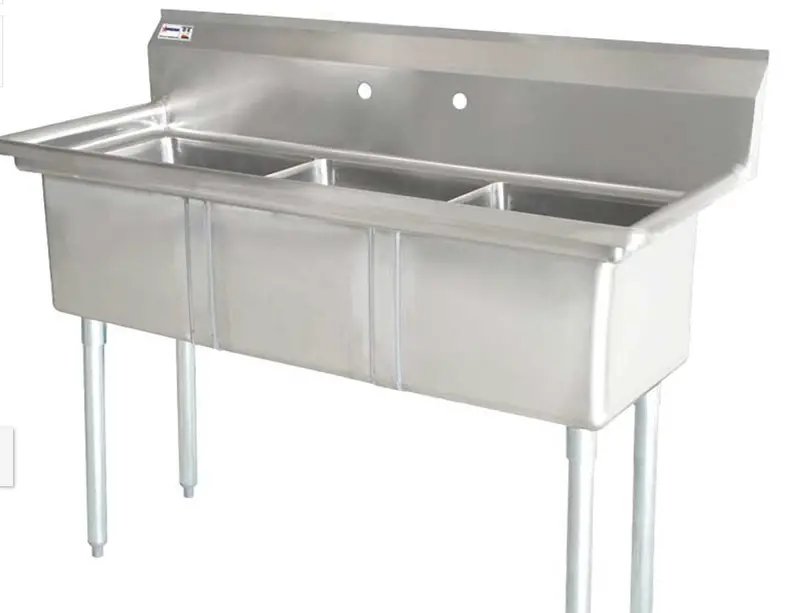 Three Compartment Sink 18''X18'' S-60-3C 1