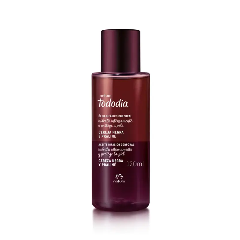 Todo Dia Biphasic Body Oil Black Cherry And Praline 120Ml Natura Skin Care 1