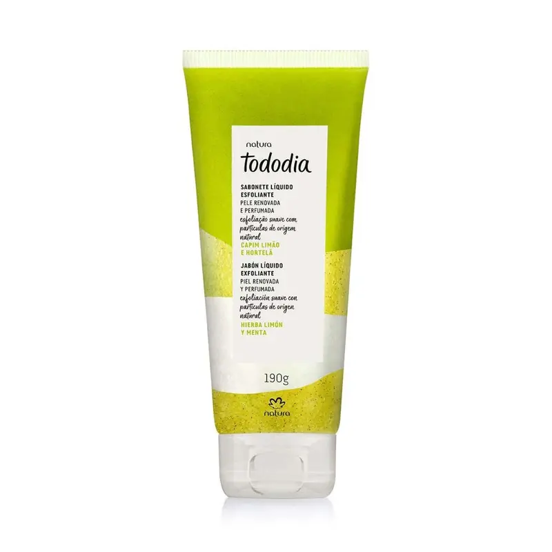 Todo Dia Lemongrass Mint Body Scrub Liquid Soap 190G Natura Skin Care 1