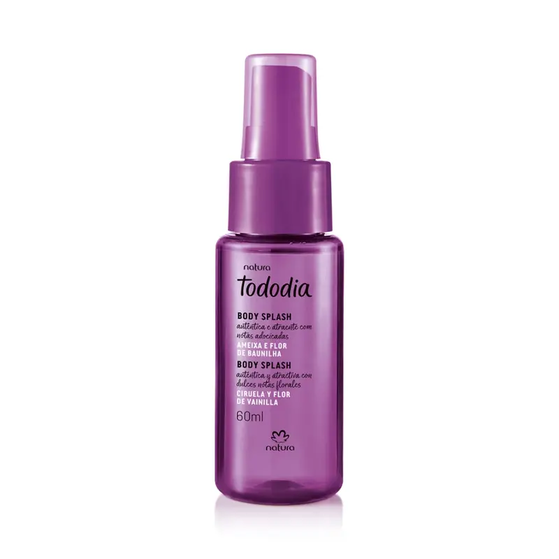 Todo Dia Plum Vanilla Flower Body Splash 60Ml Natura Floral Fragance 1