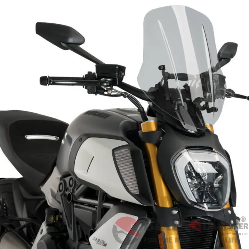 Touring Windshield New Generation Adjustable For Ducati Diavel 1260 2019-Puig 1