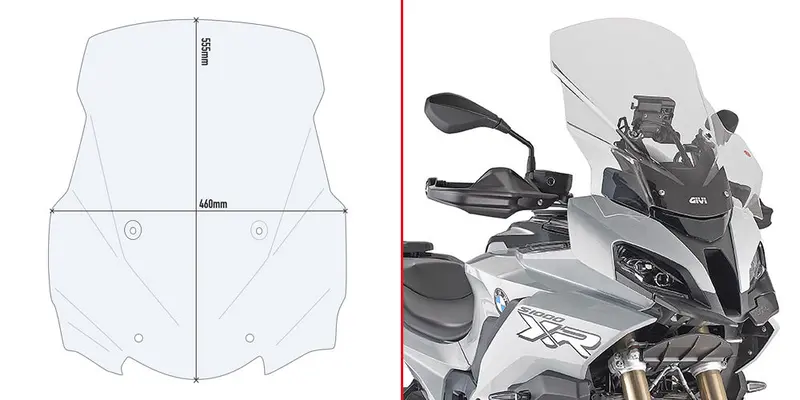 Transparent Windscreen For Bmw S1000xr-Givi 1