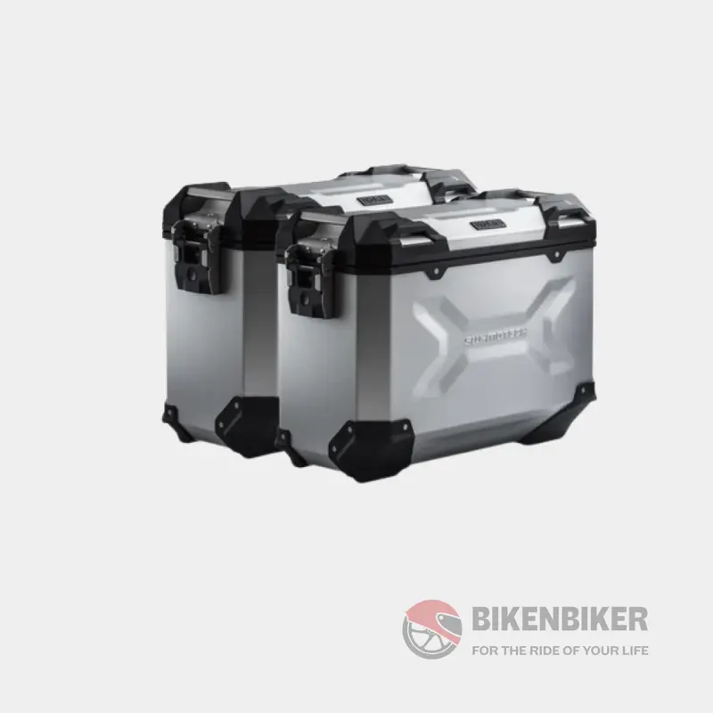 Trax Adv Aluminum Pannier System (Silver) For Suzuki V-Strom 650  - Sw-Motech 1