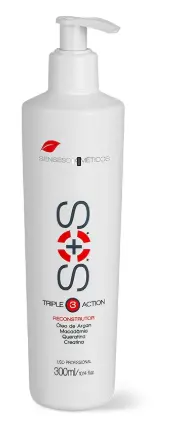 Triple Action Argan Macadamia Keratin Creatine Hair Reconstructor 300Ml - Senses 1