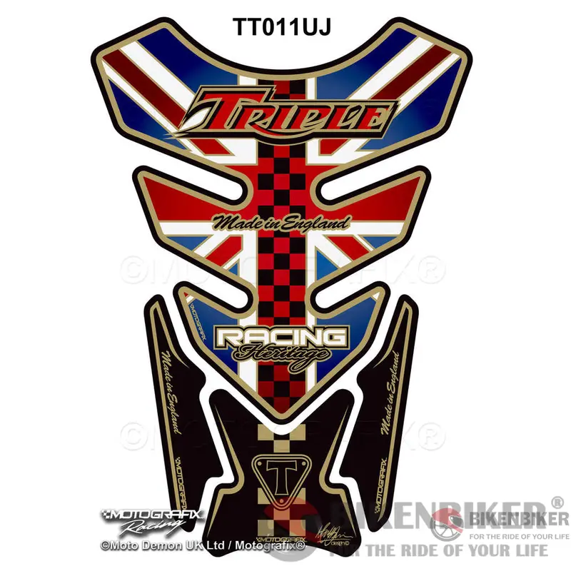 Triumph Speed Street Triple Daytona Motorcycle Tank Pad Protector Motografix 3D Gel Tt011uj-Motografix 1
