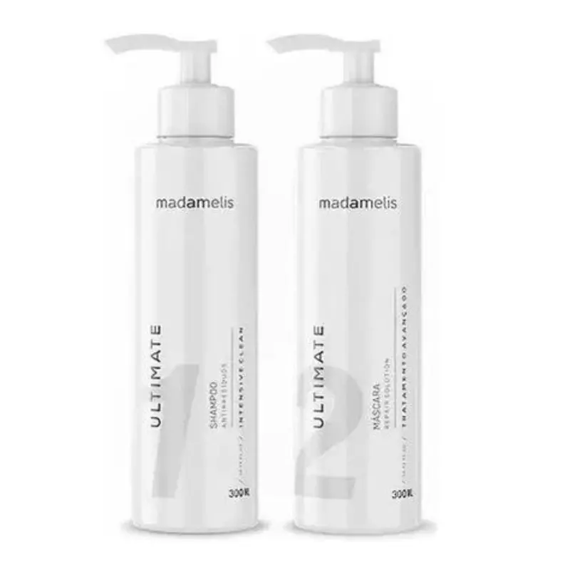 Ultimate Progressive Brush Thermal Hair Straightening Kit 2X 300Ml Madamelis 1