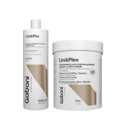 Unikplex System Creamy Oxidizing Emulsion + Bleaching Powder Kit - Gaboni 1