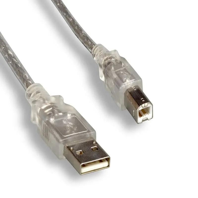 Usb 2.0 Printer Cable Usb 2.0 A-Male To B-Male Clear 1