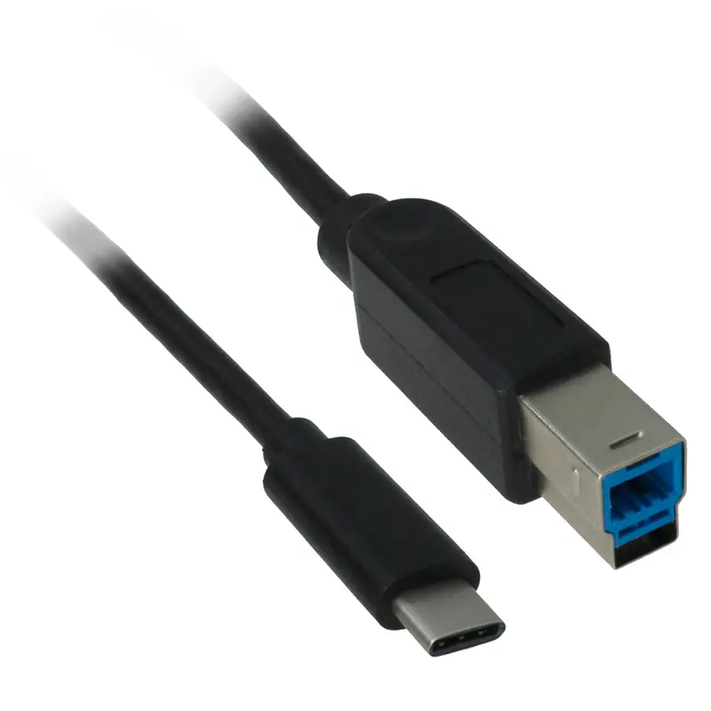 Usb 3.0 B-Male To Usb-C 3.1 G1 Male Cable Black 1
