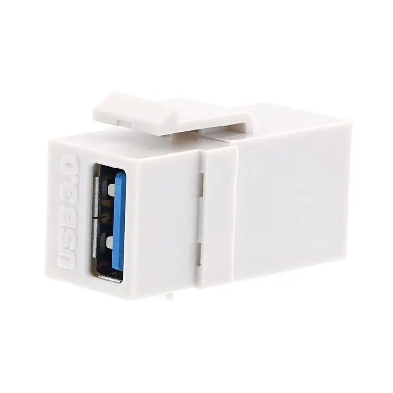 Usb 3.0 Type A Female To Female Keystone Coupler White 1
