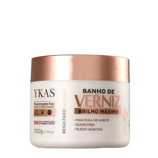 Varnish Bath Immediate Keratin Shea Butter Oils Hair Treatment Mask 500G - Ykas 1