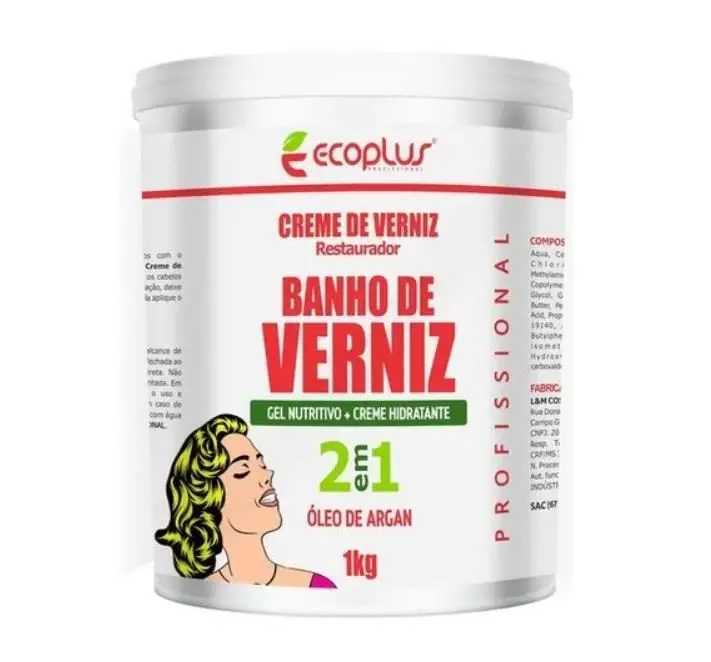 Varnish Bath Moisturizing 2 In 1 Argan Oil Cream Nourishing Gel 1Kg - Ecoplus 1