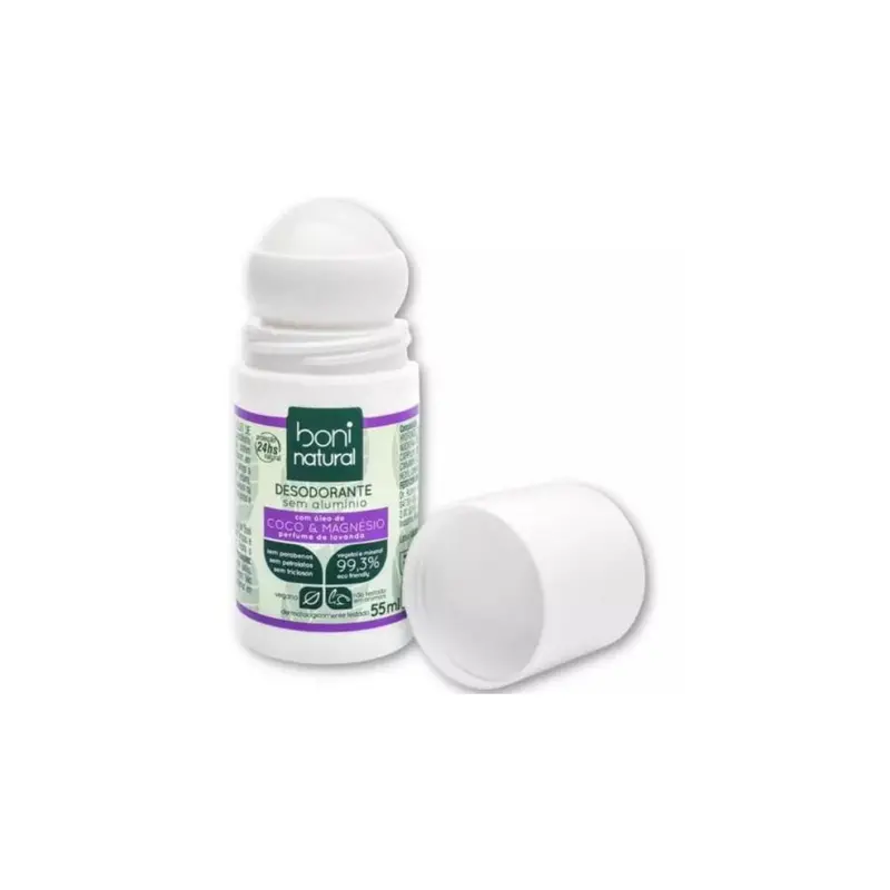 Vegan Coconut Magnesium Roll-On Deodorant Vegan Cruelty Free 55Ml Boni Natural 1