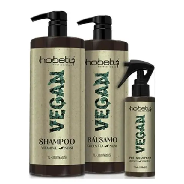 Vegan Damaged Hair Antioxidant Protection Smoothing Treatment Kit 3 Itens - Hobety 1