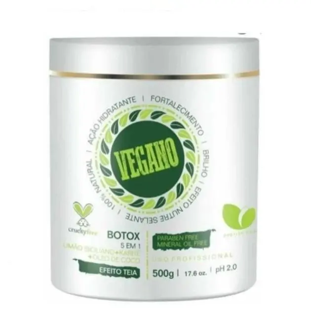 Vegan Deep Hair Mask  Sealing Smoothing Shine Straightening Cream 500G - Manga Rosa 1