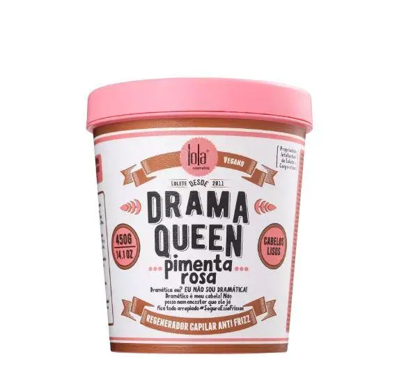 Vegan Drama Queen Pink Pepper Treatment Anti Frizz Mask 450G - Lola Cosmetics 1