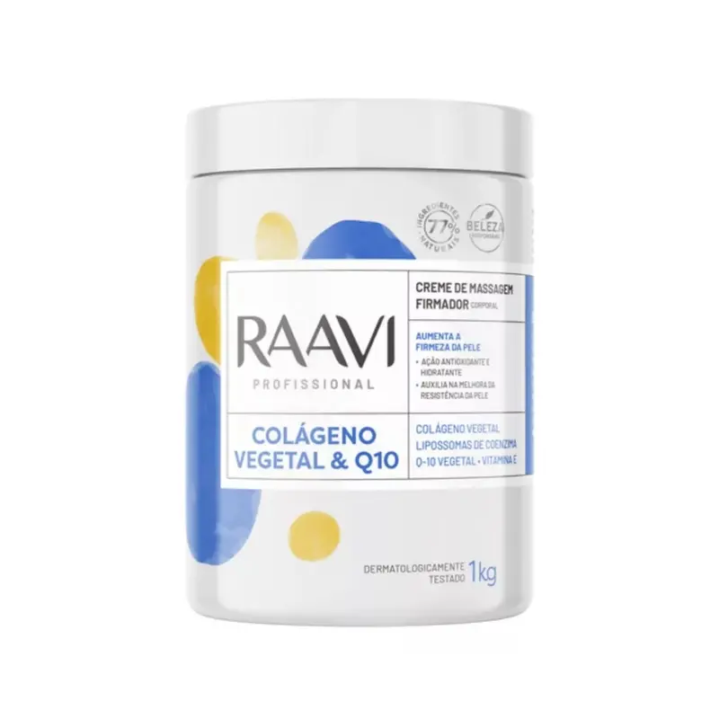 Vegetable Collagen Q-10 Vitamin E Body Massage Firming Cream 1Kg Raavi 1