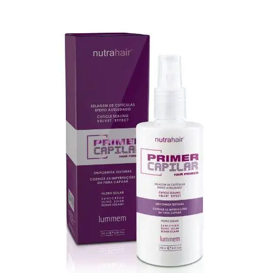 Velvet Effect Cuticle Sealing Sunscreen Lummem Hair Primer 250Ml - Nutrahair 1
