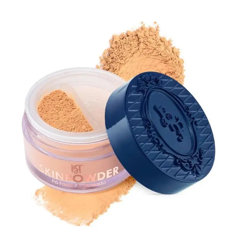 Velvety Facial Skinpowder Loose Powder Medium Color Makeup 20G Bruna Tavares 1