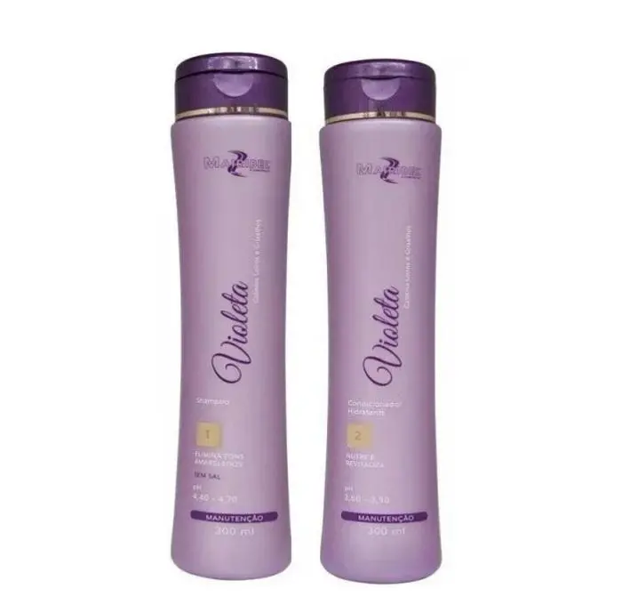 Violet Blond Gray Hair Maintenance Nourishing Anti Yellow Kit 2X300ml - Mairibel 1