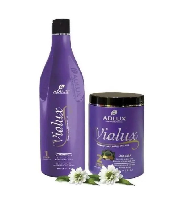 Violux Blond Gray Anti Yellow Nourishing Color Vitalizing Treatment Kit 2X1 - Adlux 1