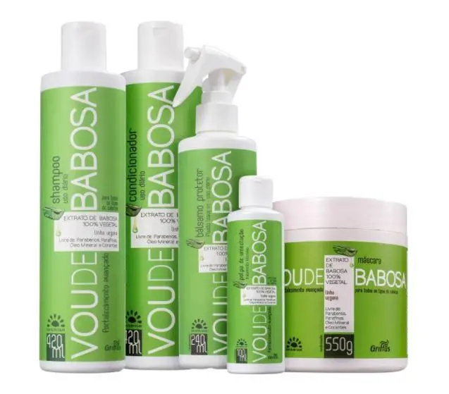 Vou De Babosa Aloe Vera Extract Vegan Daily Treatment Kit 5 Products - Griffus 1