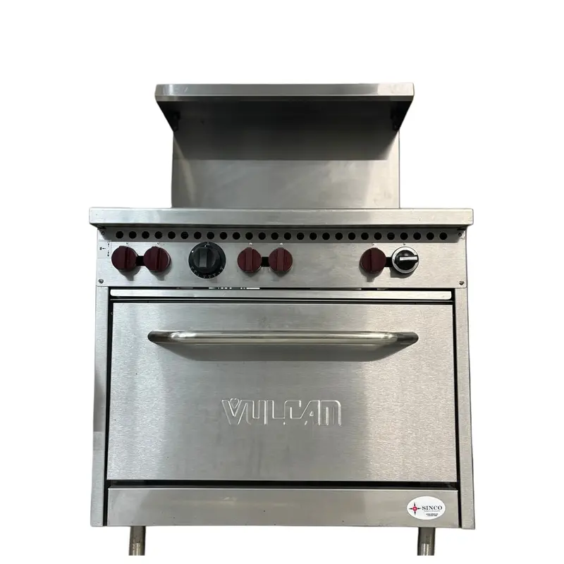 Vulcan 6 Burner Range With Oven Natural Gas Used For02168 1