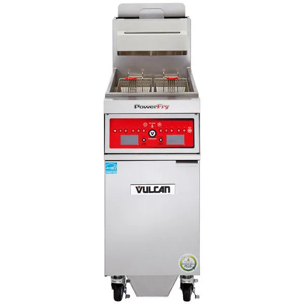 Vulcan Floor Model Gas Fryer 85-90Lbs, With Computer Controls Built-In Filtration System 1Tr85cf 1