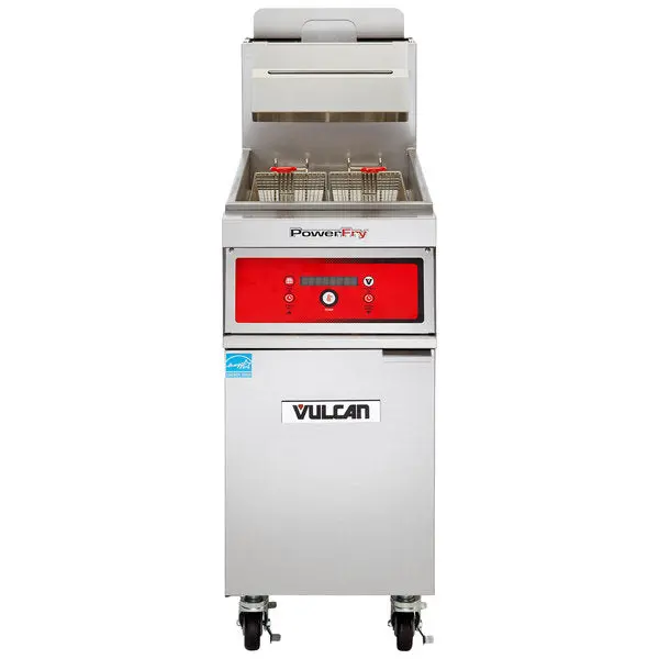 Vulcan Floor Model Gas Fryer No Built-In Filtration System 50Lbs Capacity, 1Vk45d 1