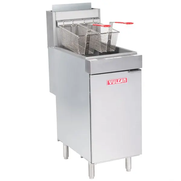 Vulcan Natural Gas, Liquid Propane Floor Fryer 45-50 Lb. Capacity, Lg400 1
