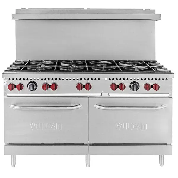 Vulcan Sx Series Natural Gas 10 Burner 60" Range With 2 Standard Ovens Sx60-10Bn 2