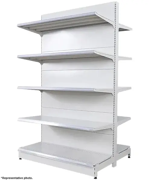 White Double Sided Gondola Supermarket Shelving Yd-S003aw 1
