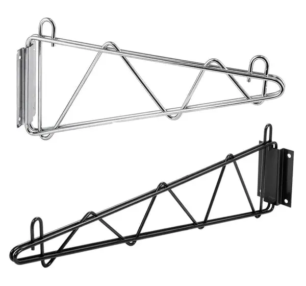 Wire Chrome/Black Epoxy Wall Brackets (Set Of 2) 1