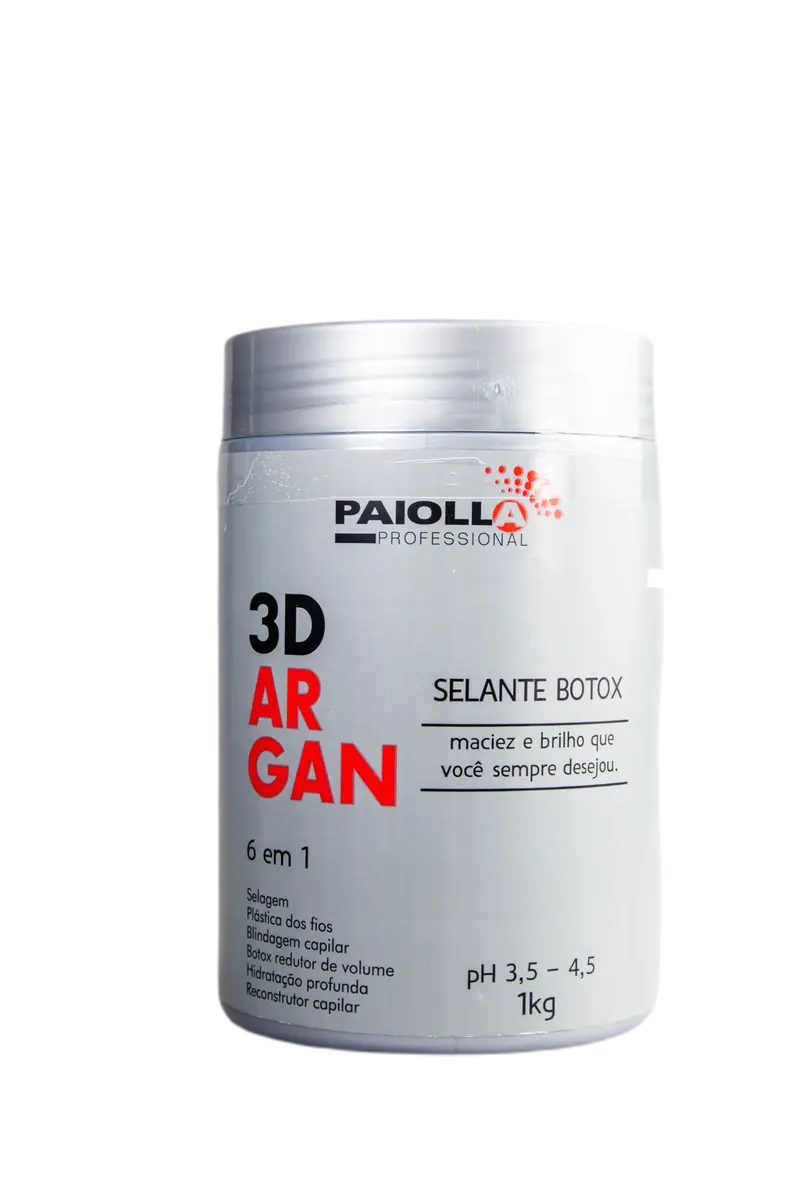 Wire Plastic Hydration Reconstructor 3D Argan Sealant Deep Hair Mask 6 In 1 1Kg - Paiolla 1