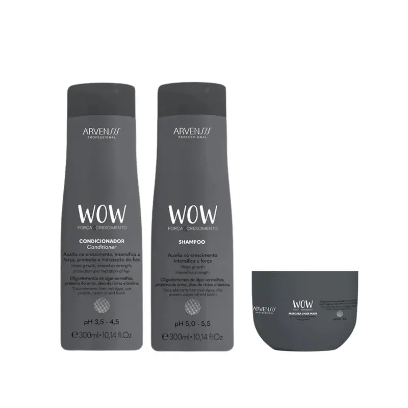 Wow Damaged Hair Strength Growth Home Care Treatment Kit Arvensis 1