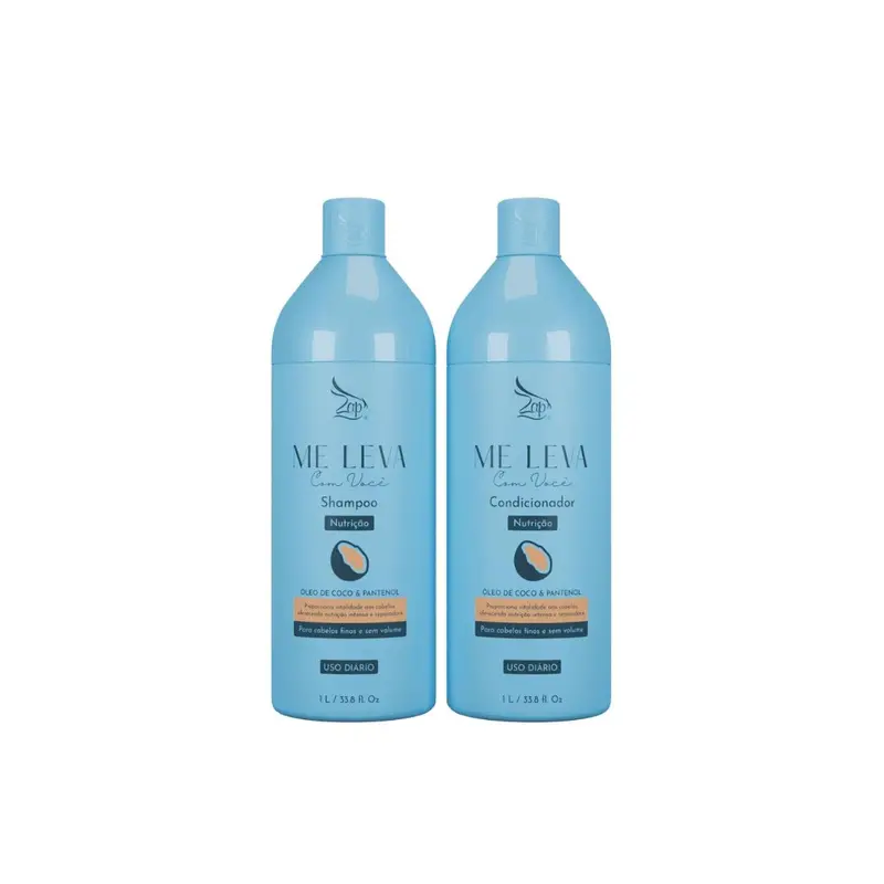 Zap Cosmetics Me Leva Com Voce Nourishing Hair Treatment Coconut Panthenol Kit 1