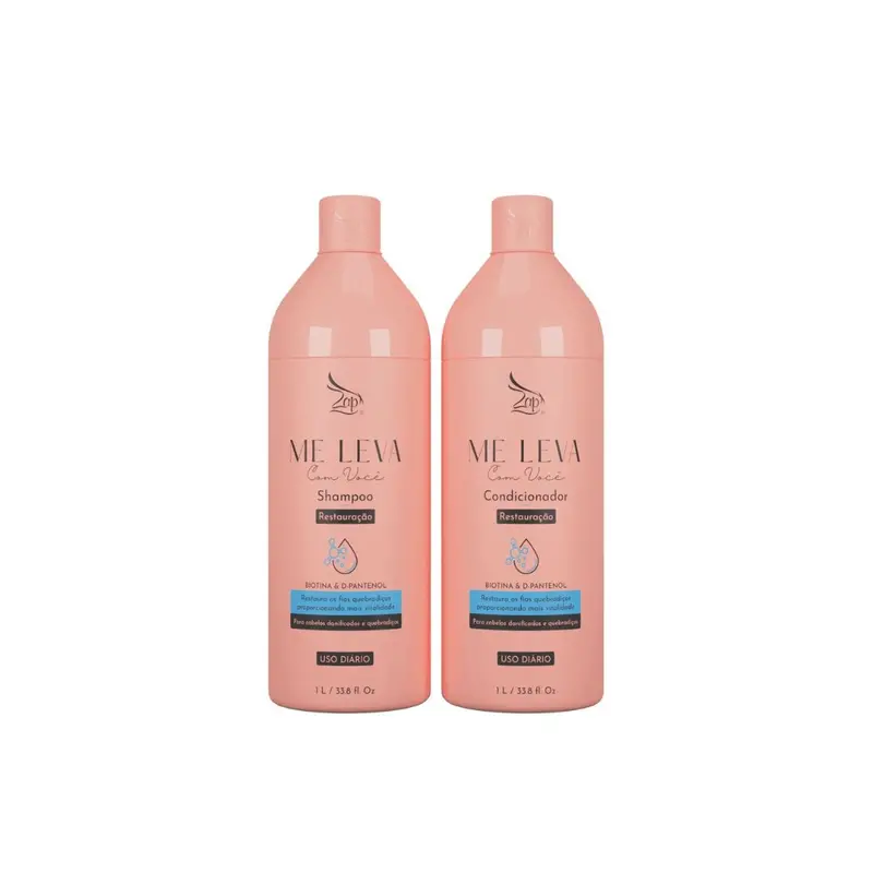 Zap Cosmetics Me Leva Com Voce Restore Hair Treatment Biotin D-Panthenol Kit 1