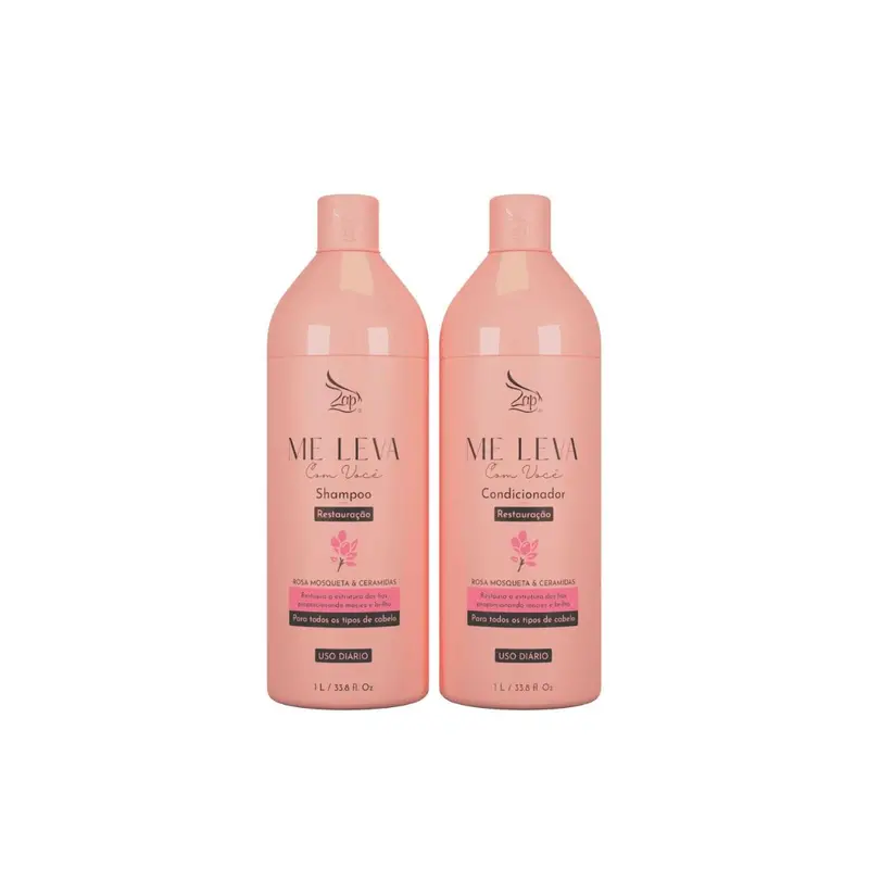 Zap Cosmetics Me Leva Com Voce Restore Hair Treatment Rosehip Ceramides Kit 1